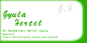gyula hertel business card